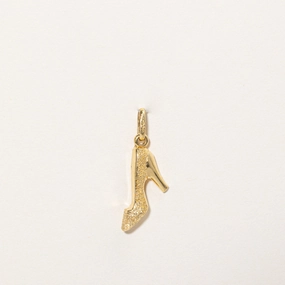 Fine Detail 14k Yellow Gold High Heel Charm