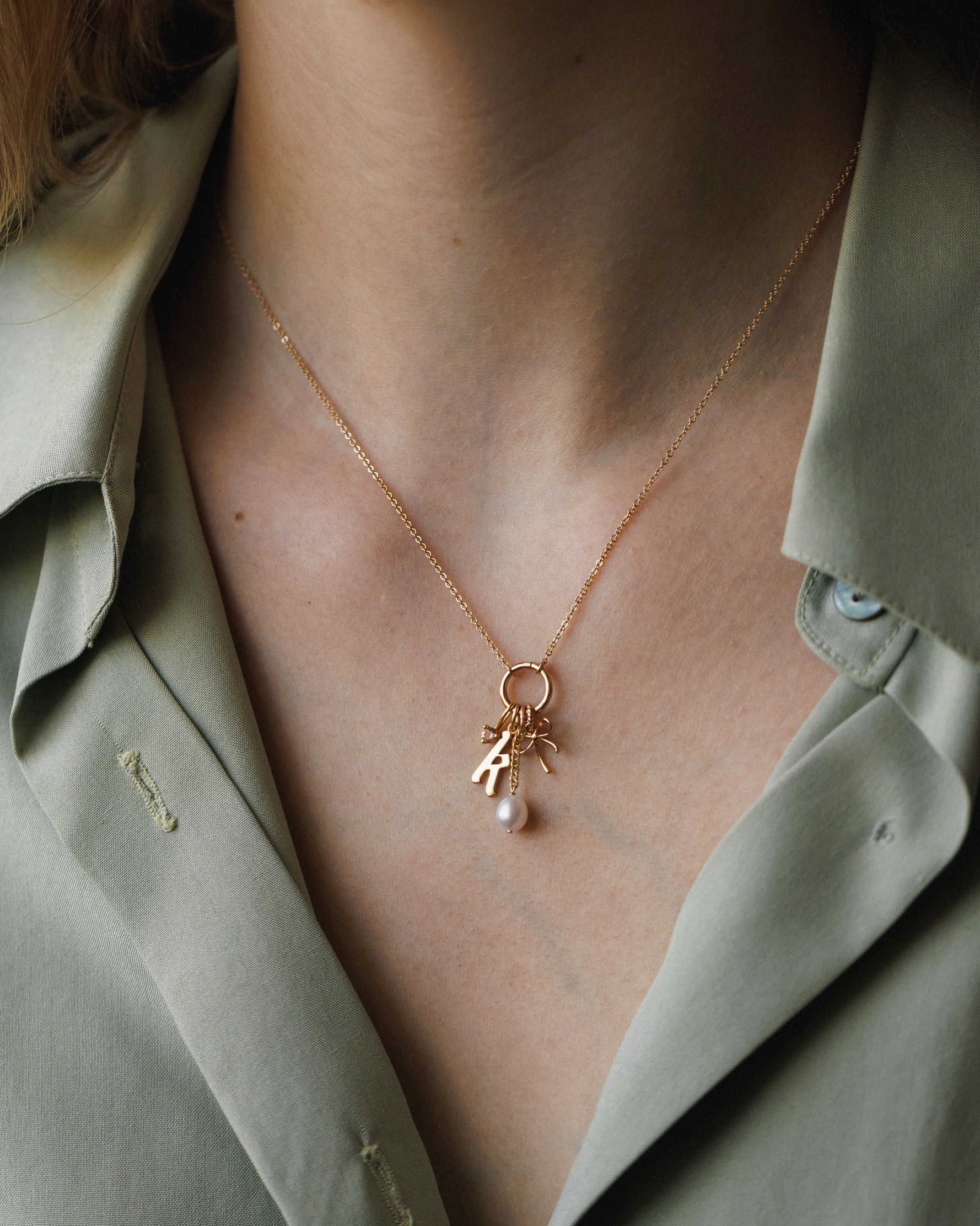 Effortless Chic Vogue Style Suspended Pearl Charm