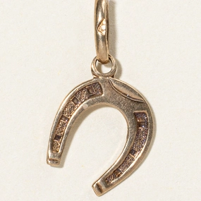 10k Yellow Gold Horseshoe Charm Delicate Features