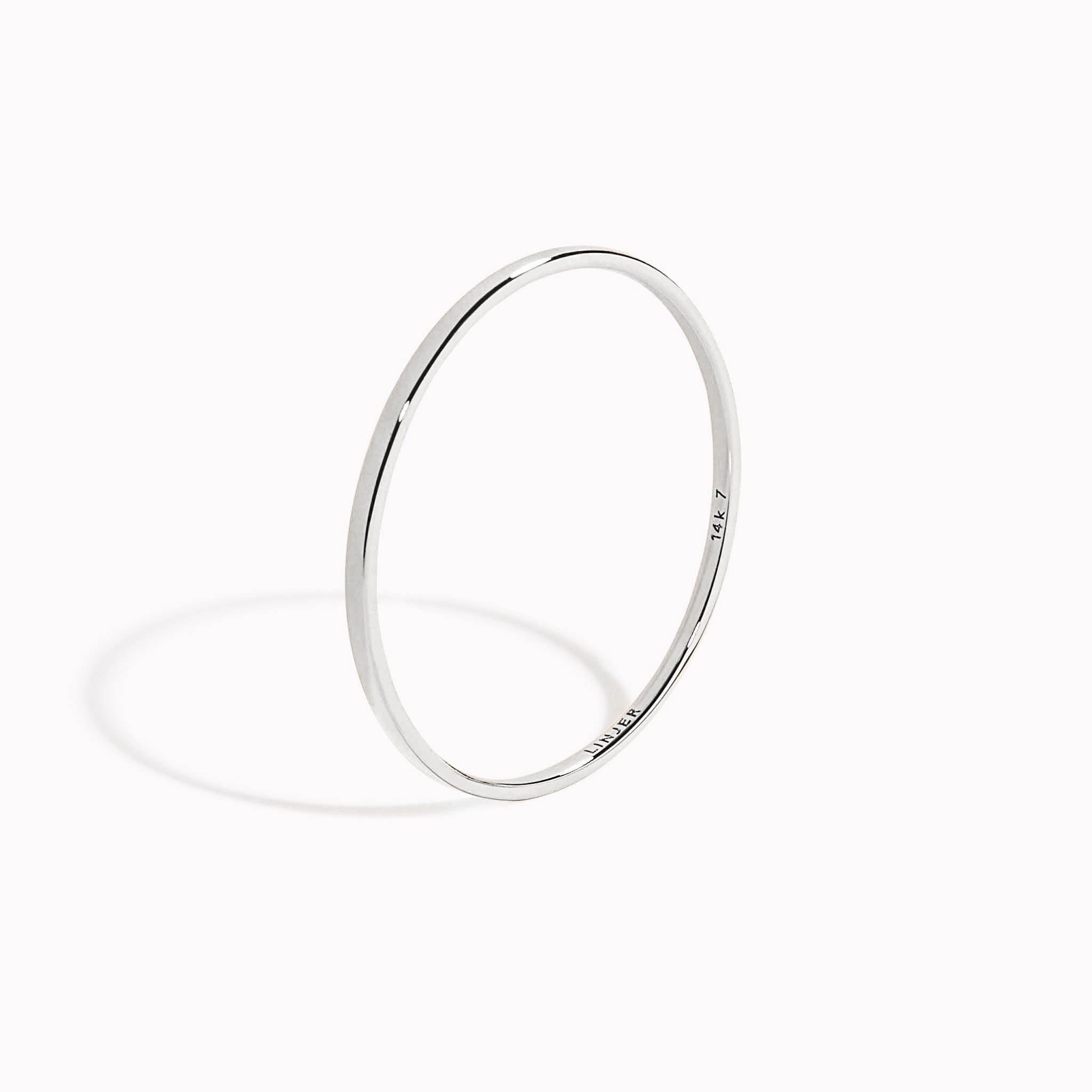 Sophisticated Jewelry Thin White Gold Ring - Elin
