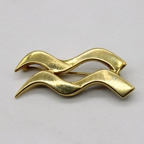 Bridal Collection Tiffany & Co' Paloma Picasso Double Wave 18k Brooch