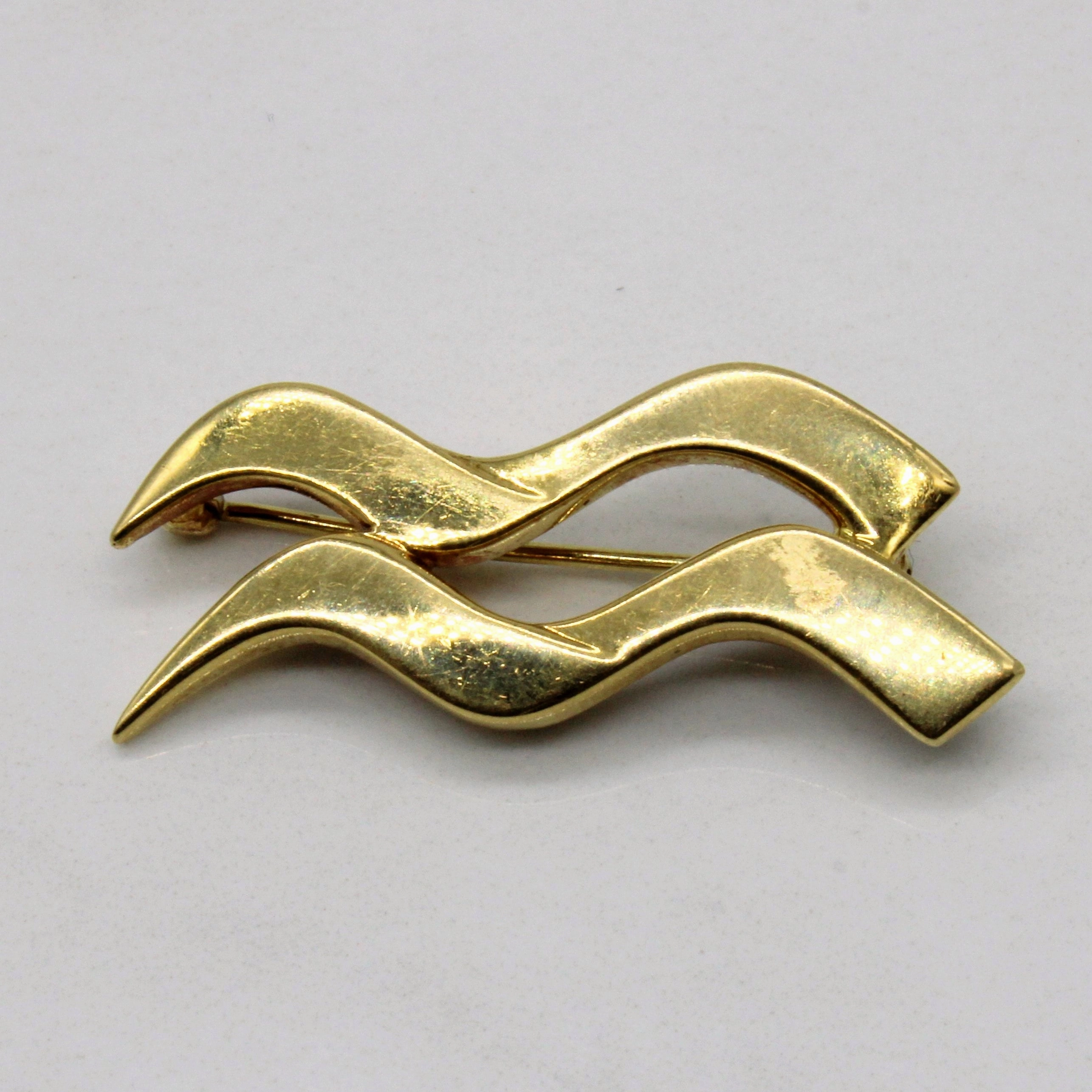 Bridal Collection Tiffany & Co' Paloma Picasso Double Wave 18k Brooch