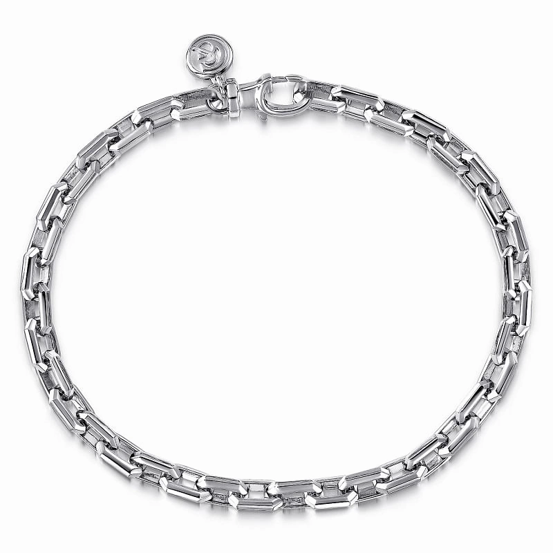 925 Sterling Silver Faceted Chain Bracelet Subtle Shine