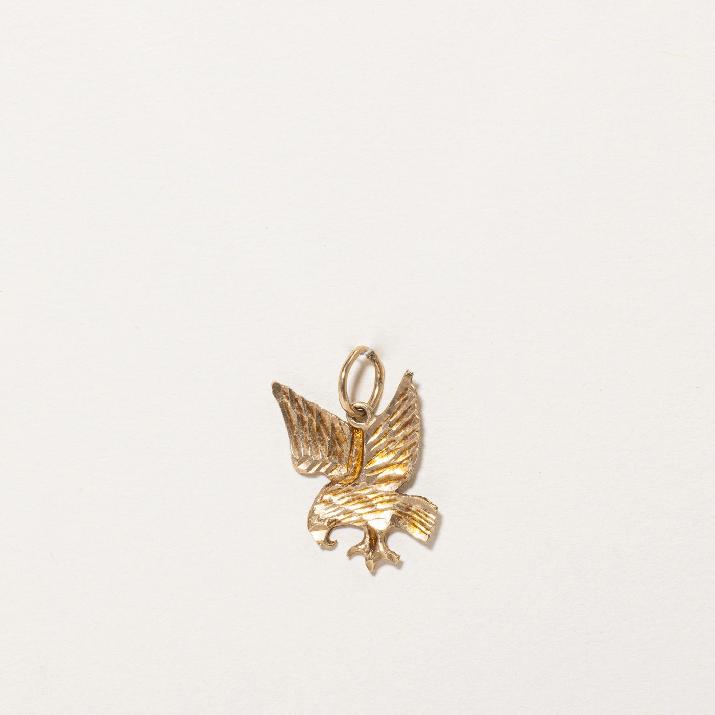 10k Yellow Gold Eagle Charm Contemporary Layer Romantic Style