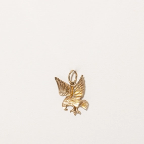 10k Yellow Gold Eagle Charm Contemporary Layer Romantic Style