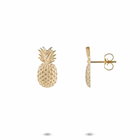 Pineapple Earrings in Gold - 15mm Event Outfit