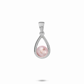 Dazzling Radiance Distinctive pieces Pick A Pearl Teardrop Pendant in Sterling Silver - 17mm