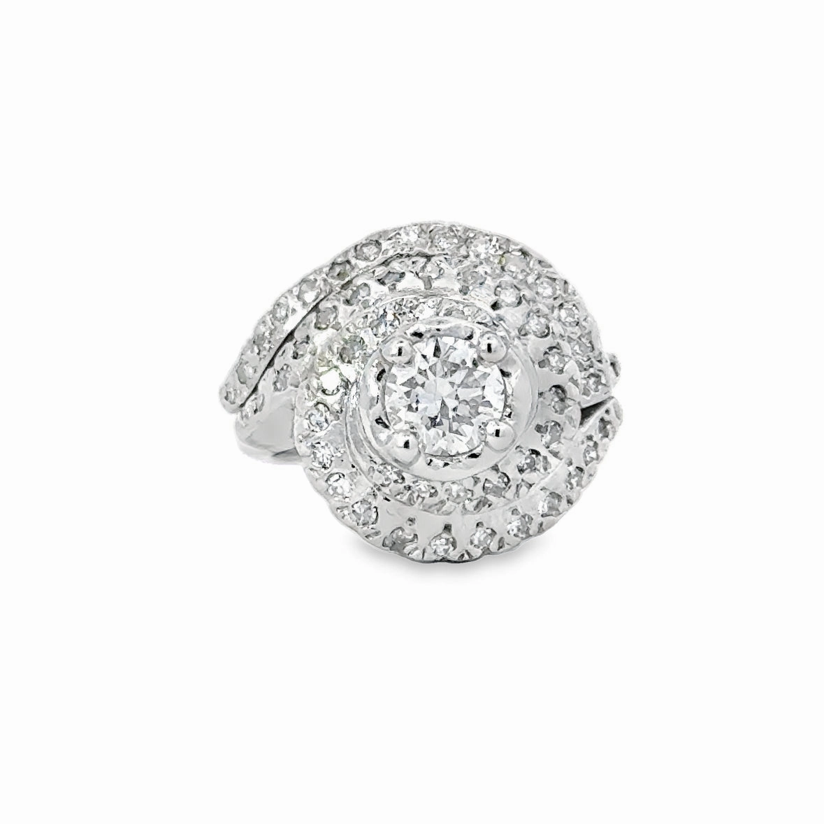 Kirkland Jewelry Estate | 14K White Gold Fancy Engagement Ring Urban Minimal