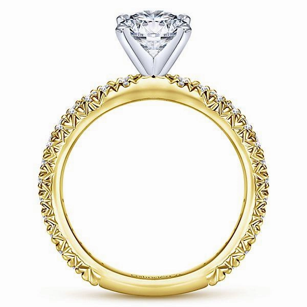 Amazing Item Easy Maintenance Pave Set Classic Round Diamond Ring  .39 Cttw 14K Gold 34A