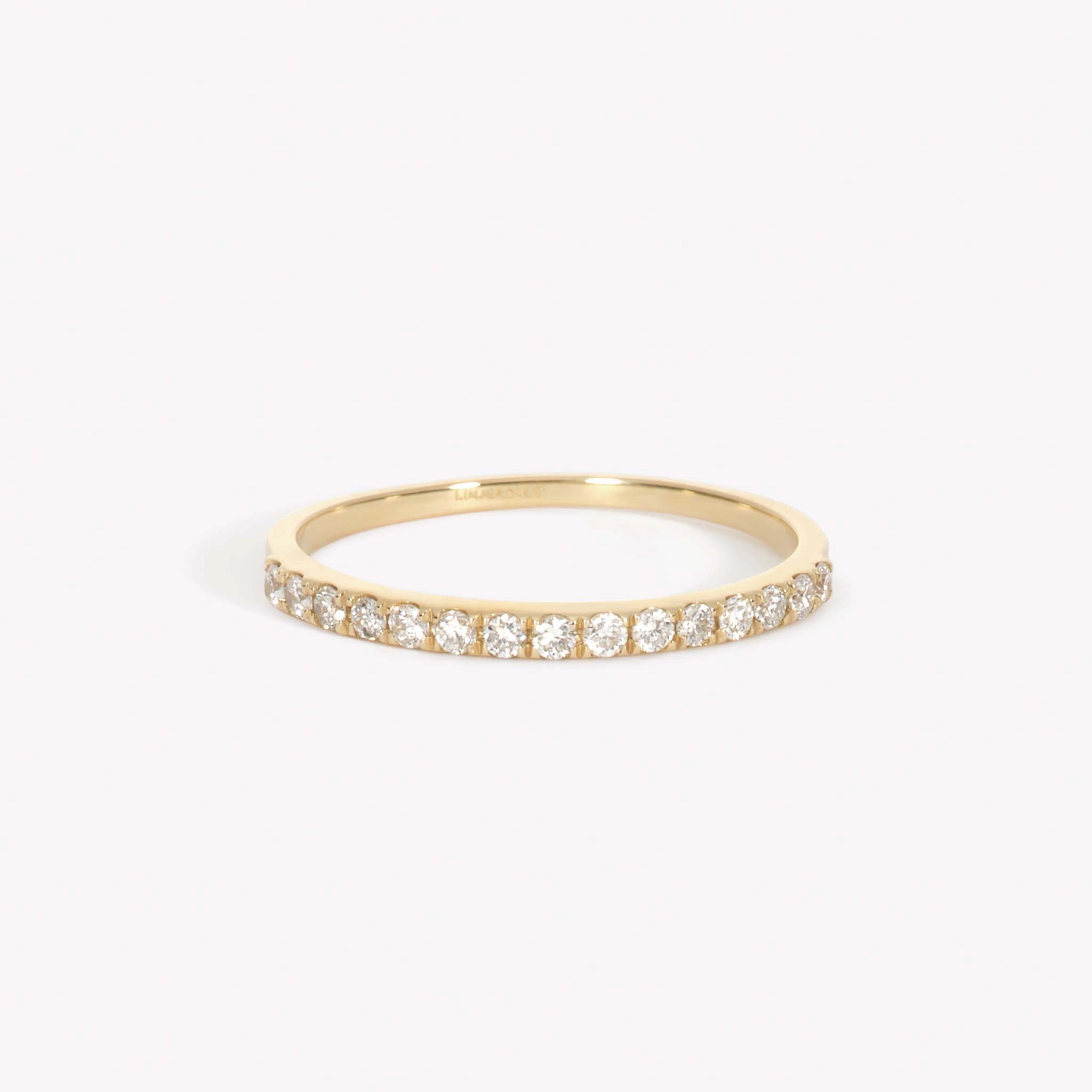 Diamond Half Eternity Ring 14k Gold - Annalise Modern Fit Youth Set