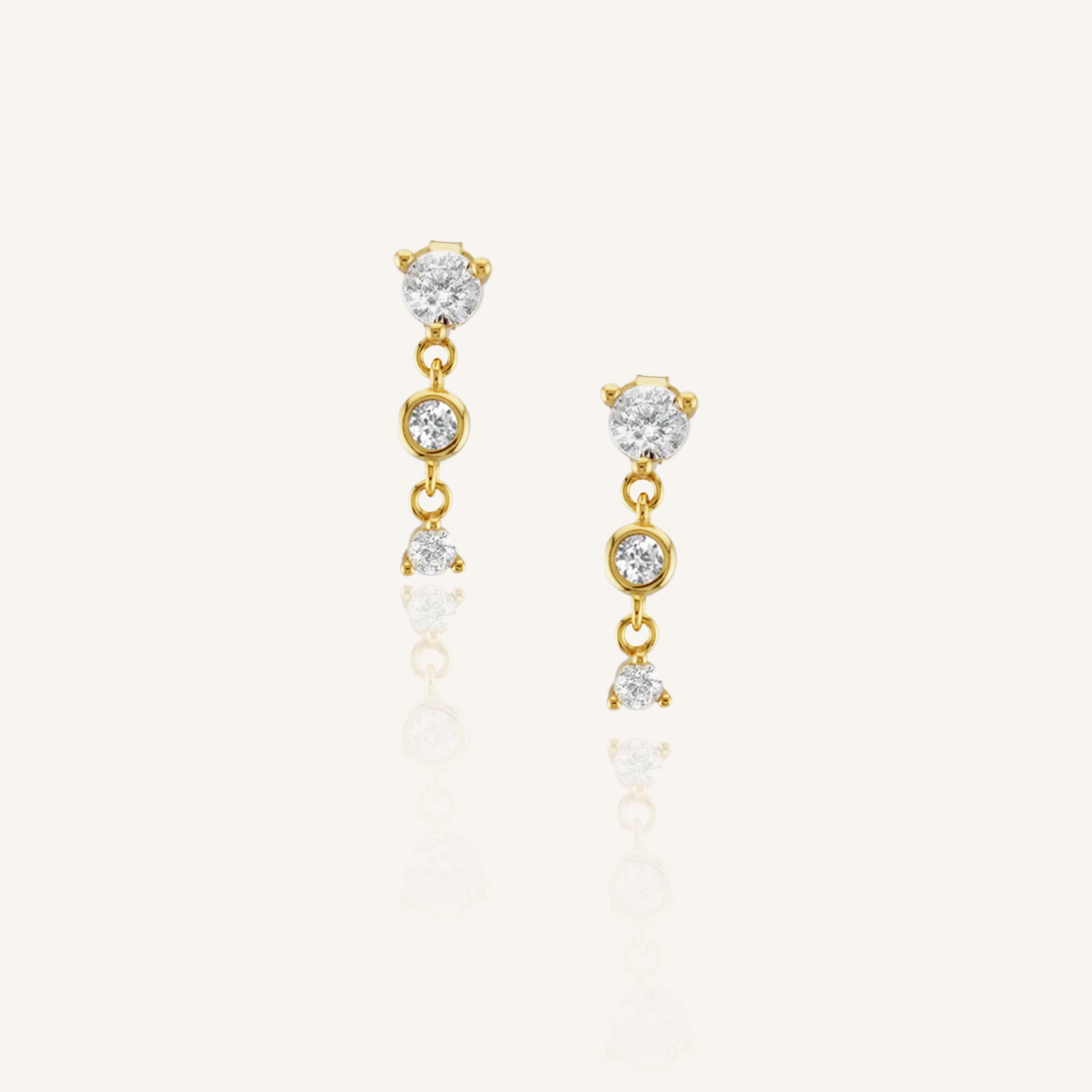 NYLA CZ DIAMOND DANGLE STUDS Special Occasion Artistic Touch