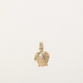 Dainty Detail 14k Yellow Gold Turtle Charm