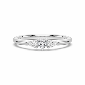 True Love Heart and Pear Lab Grown Diamond Promise Ring Daily Favorite