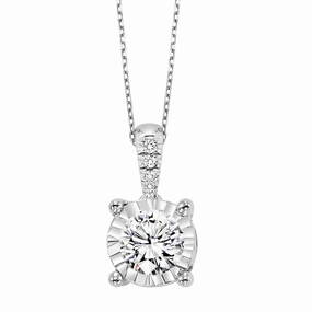 Stunning Piece True Reflections Illusion Diamond Necklace 1/2cttw 14K Gold