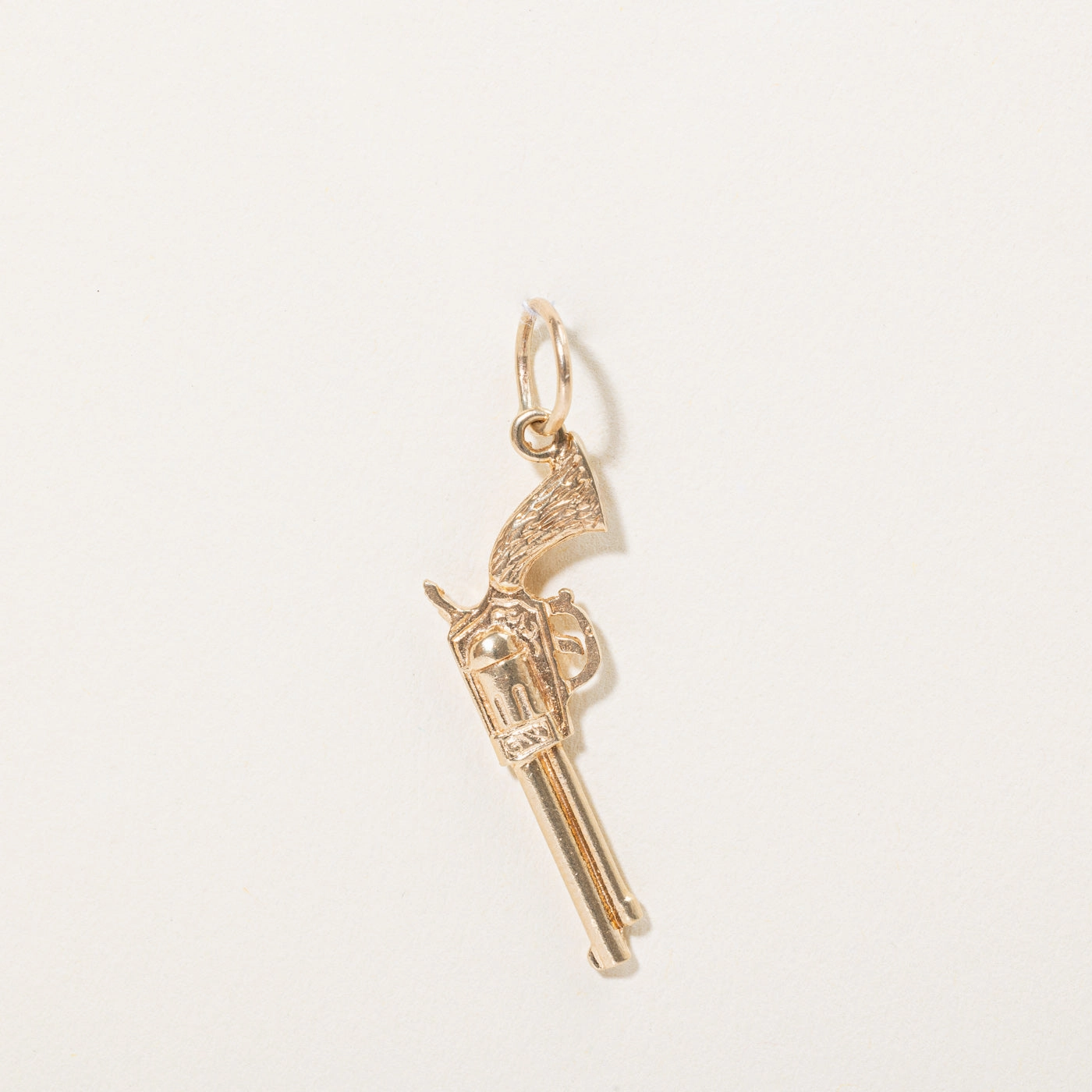 14k Yellow Gold Western Pistol Charm Lustrous Touch Exclusive Charm