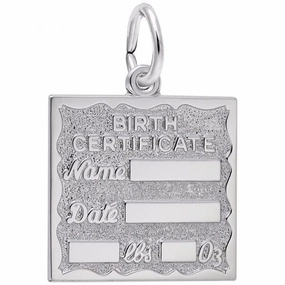 Lively Spark Birth Certificate Charm