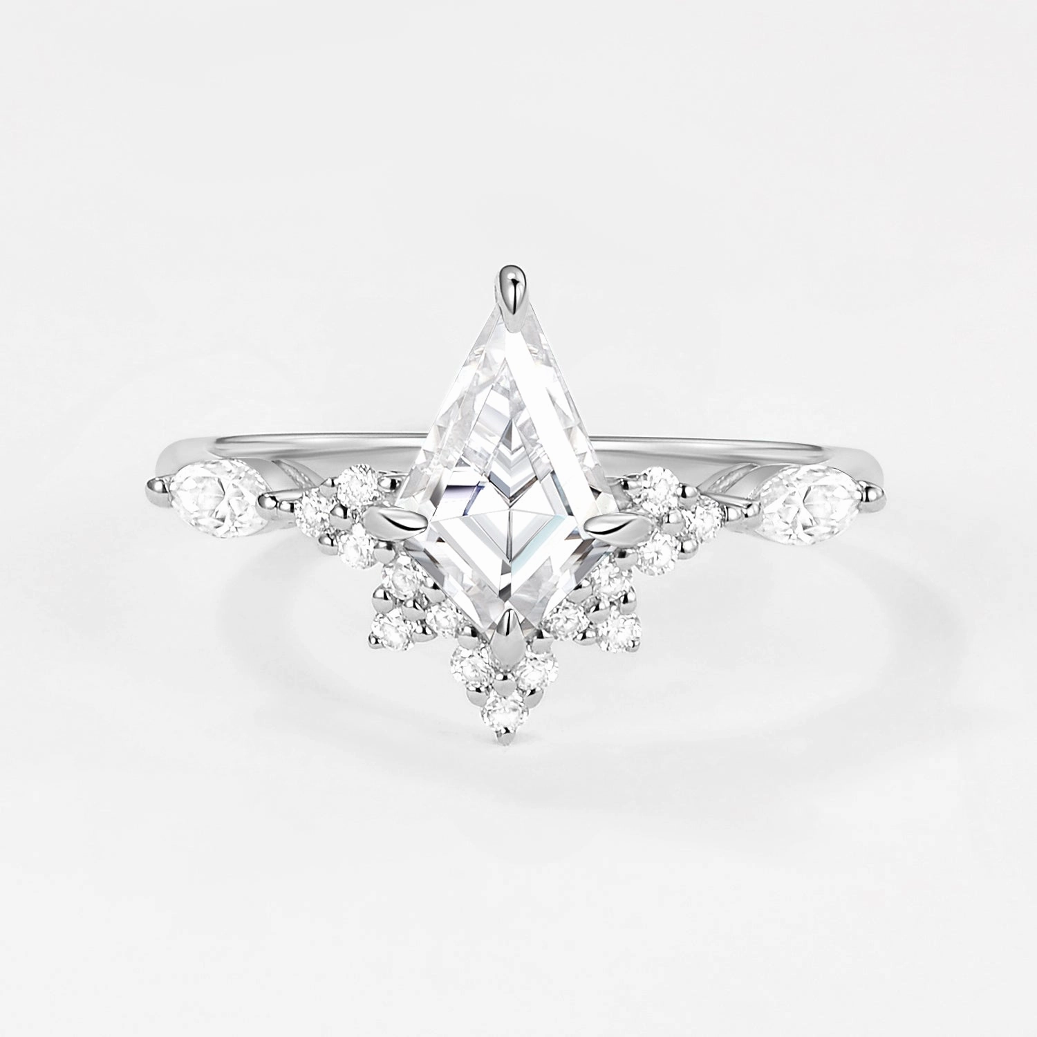 Unique Moissanite Stacking Engagement Ring summer look party accessory