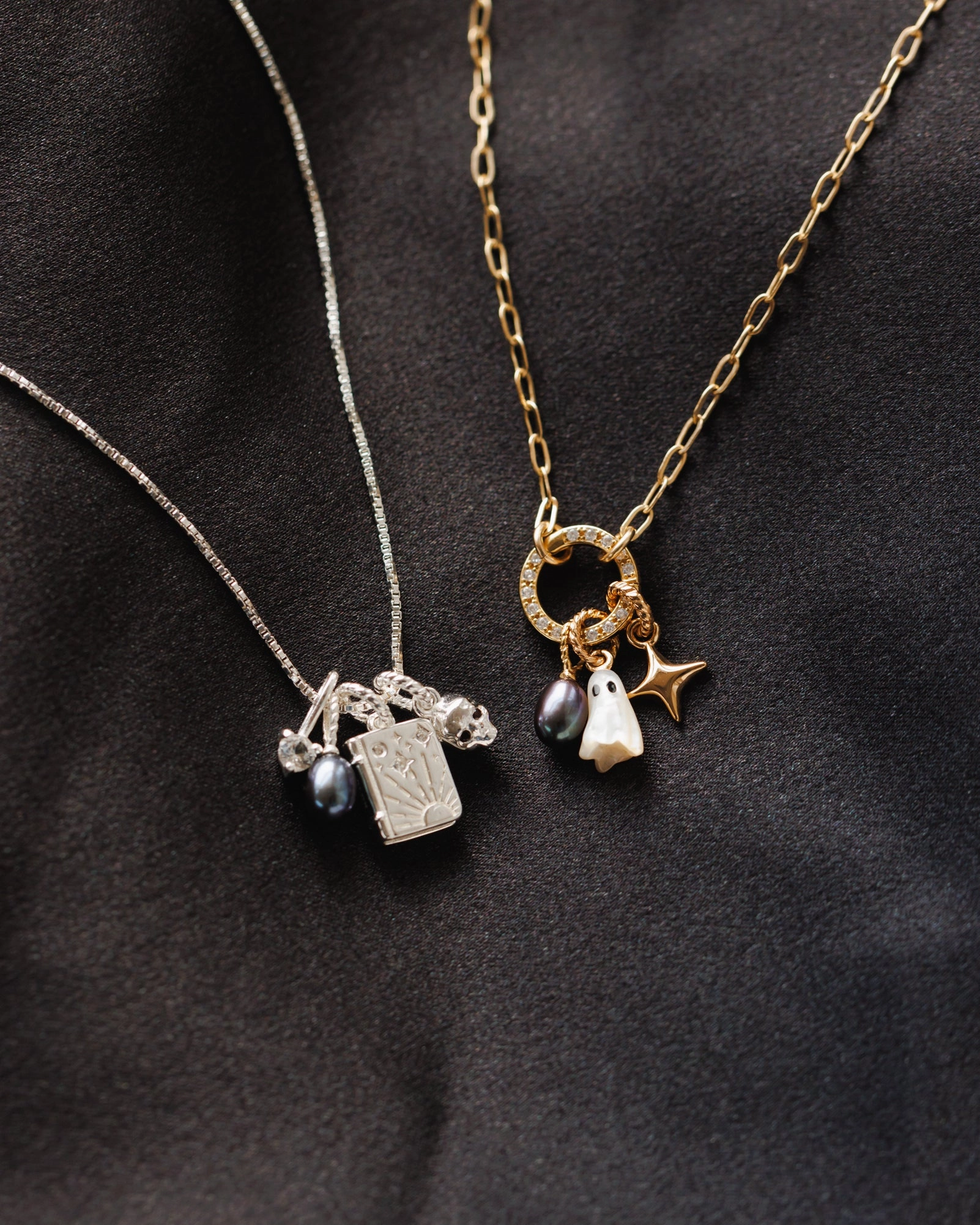 Trendy Man Polished Touch Baby Black Pearl Charm