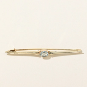 Luxury Finish Shine Luxury Pick Vintage Dutch Cushion Cut Aquamarine Milgrained Brooch | 0.70ct