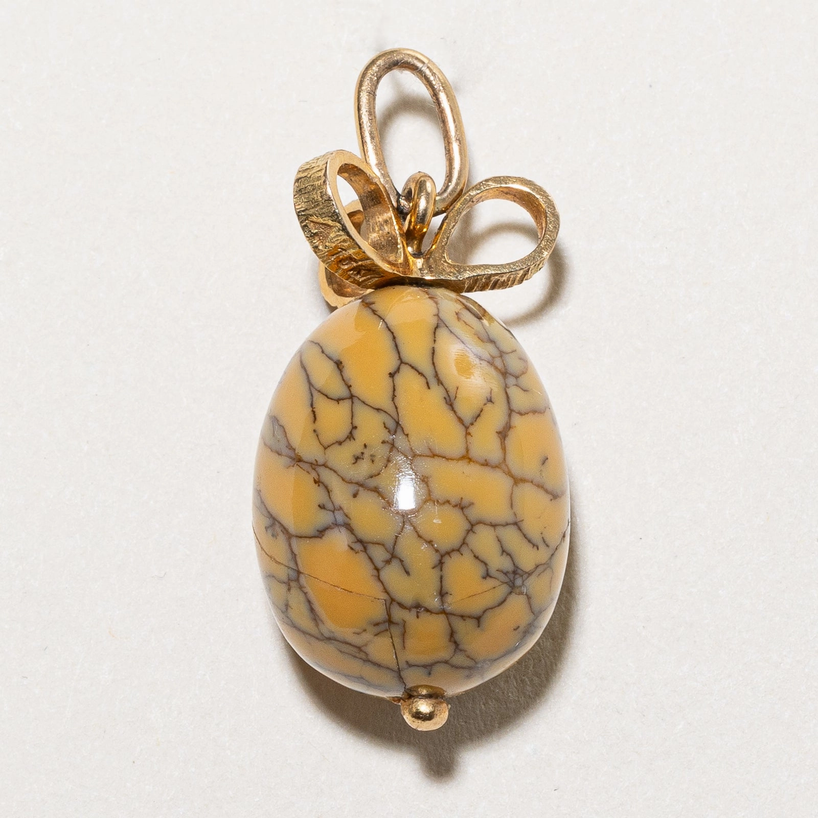 Gentle Radiance Style Detail 'Cavelti' Dendritic Common Boulder Opal Egg Charm | 22.00ct