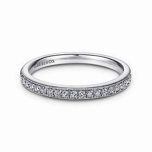 Vintage Style Straight Bead Set Diamond Wedding Ring Eternal Article