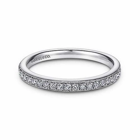 Hypoallergenic Embellishment Vintage Style Straight Bead Set Diamond Wedding Ring