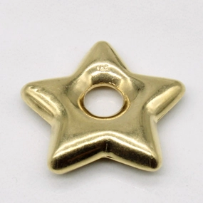 14k Yellow Gold Star Charm Sleek Outline Distinctive Sparkle