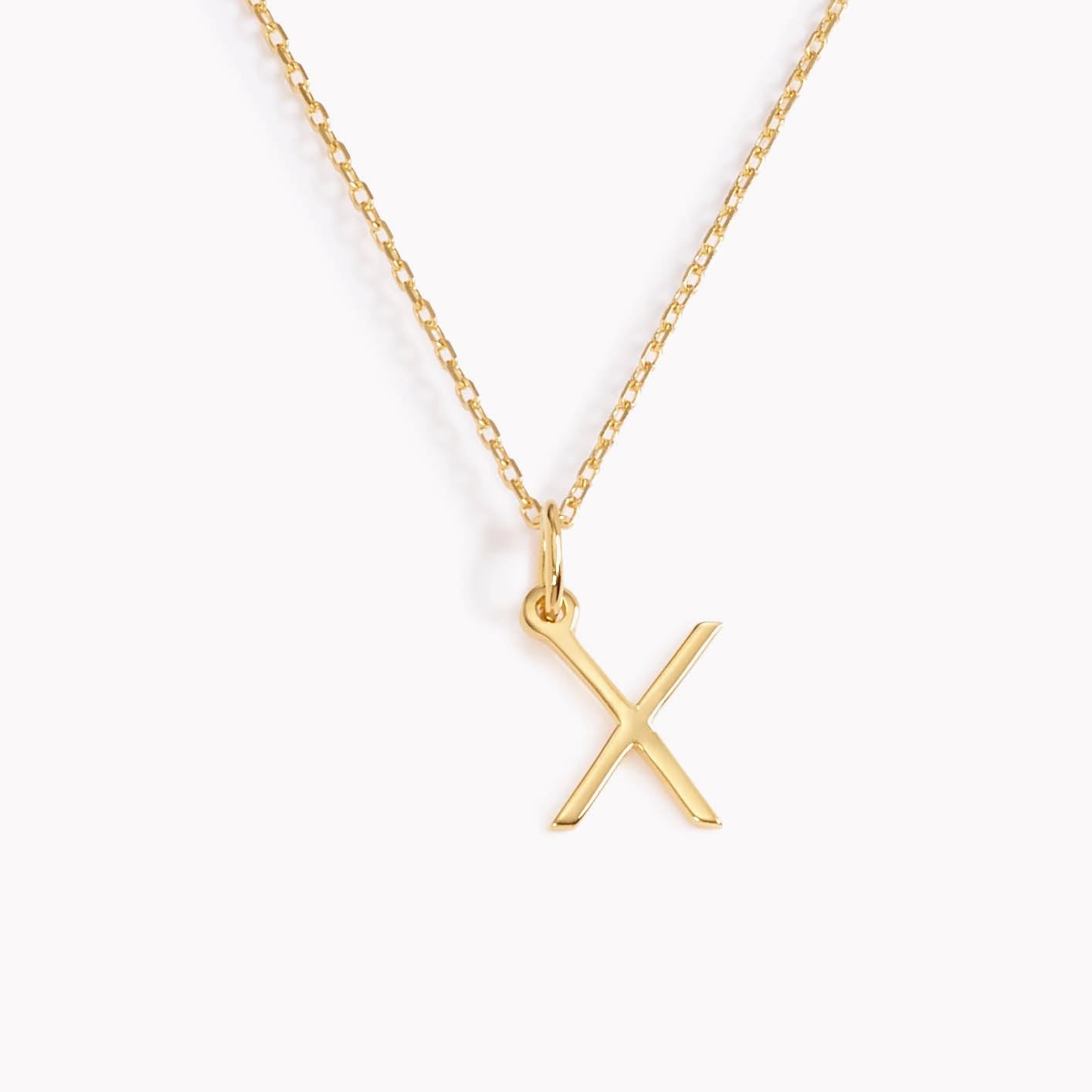 X Necklace / Gold Initial Necklace Soft Detail Effortless Elegance