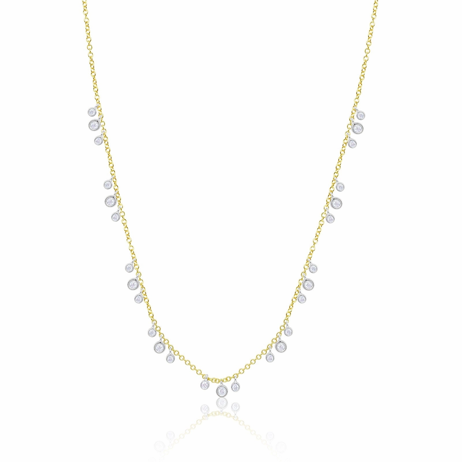 Glam Appeal Cool Fit Yellow Gold Double Bezel Necklace