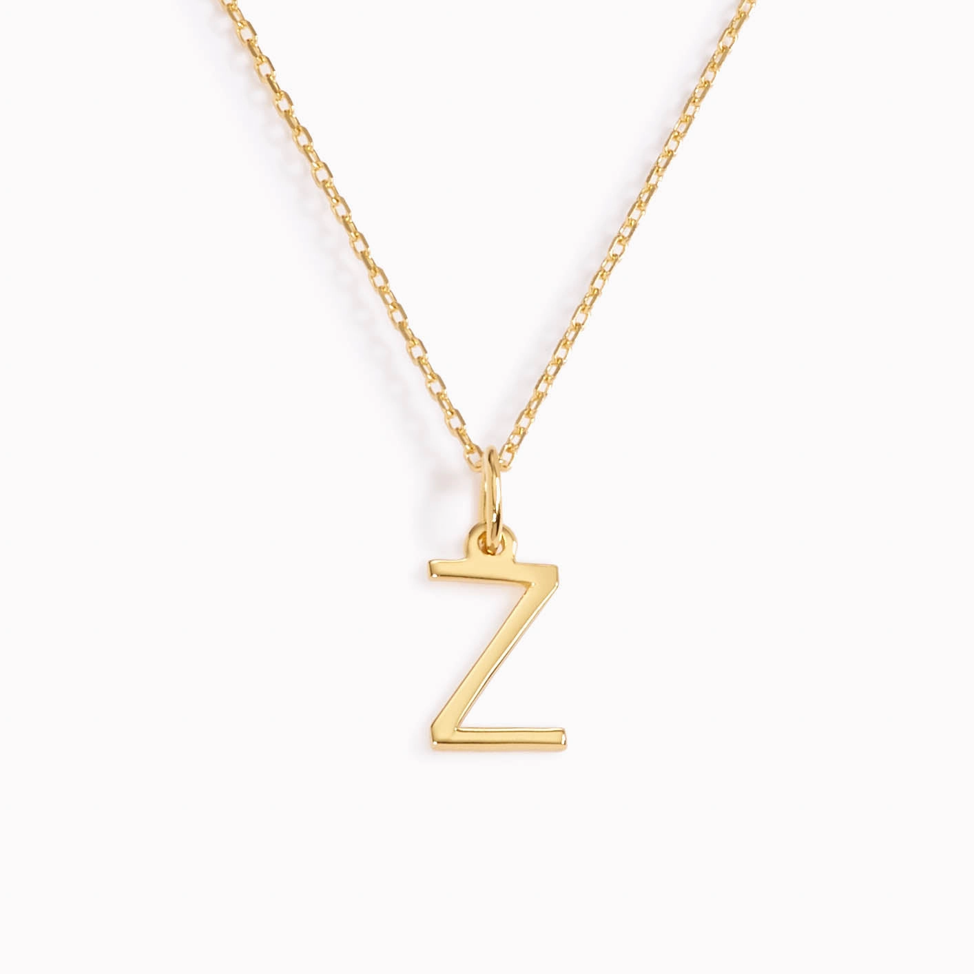 Z Necklace / Gold Initial Necklace Elegant Statement Elegant Flow